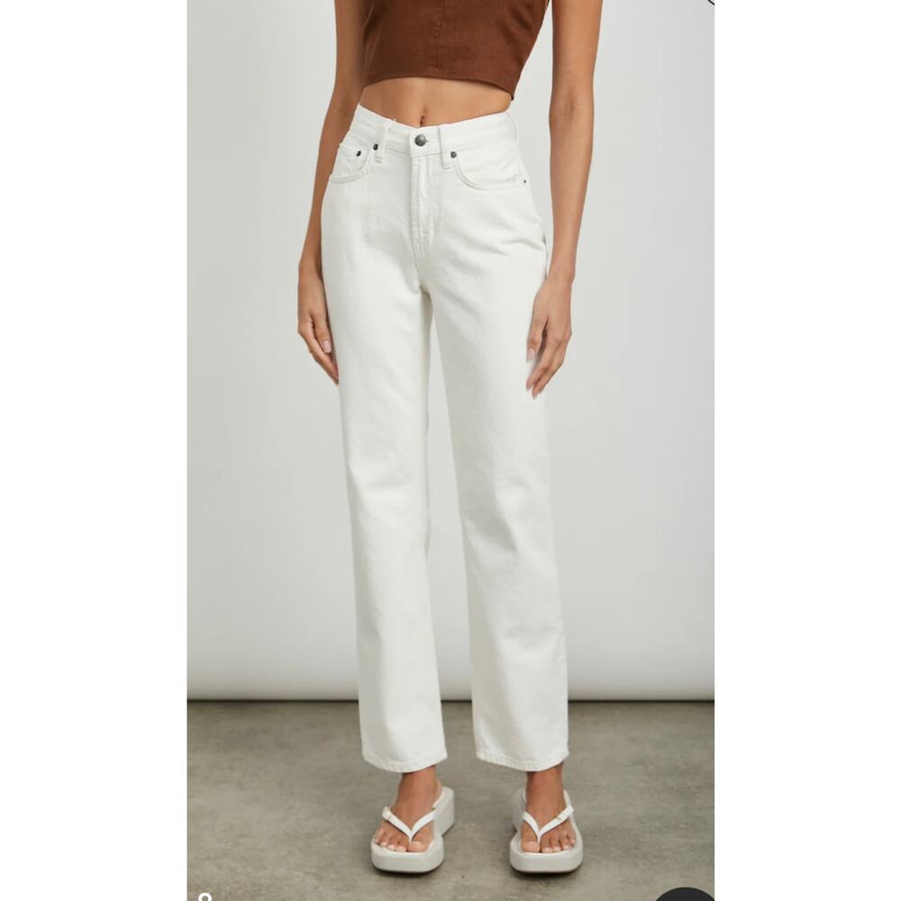RAILS Womens Ecru The Topanga High Rise Straight Cotton Denim Jeans 29 NWT